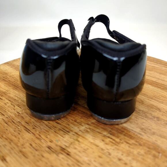 Capezio Jr. Tyette Tap Shoe - Child N625C Shiny Black Patent Size 9M Toddler - Picture 4 of 10